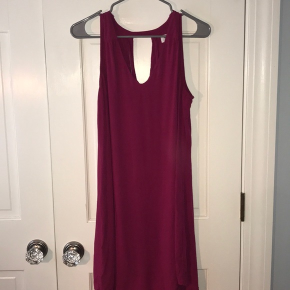 Fuchsia V-neck dress - Picture 1 of 3